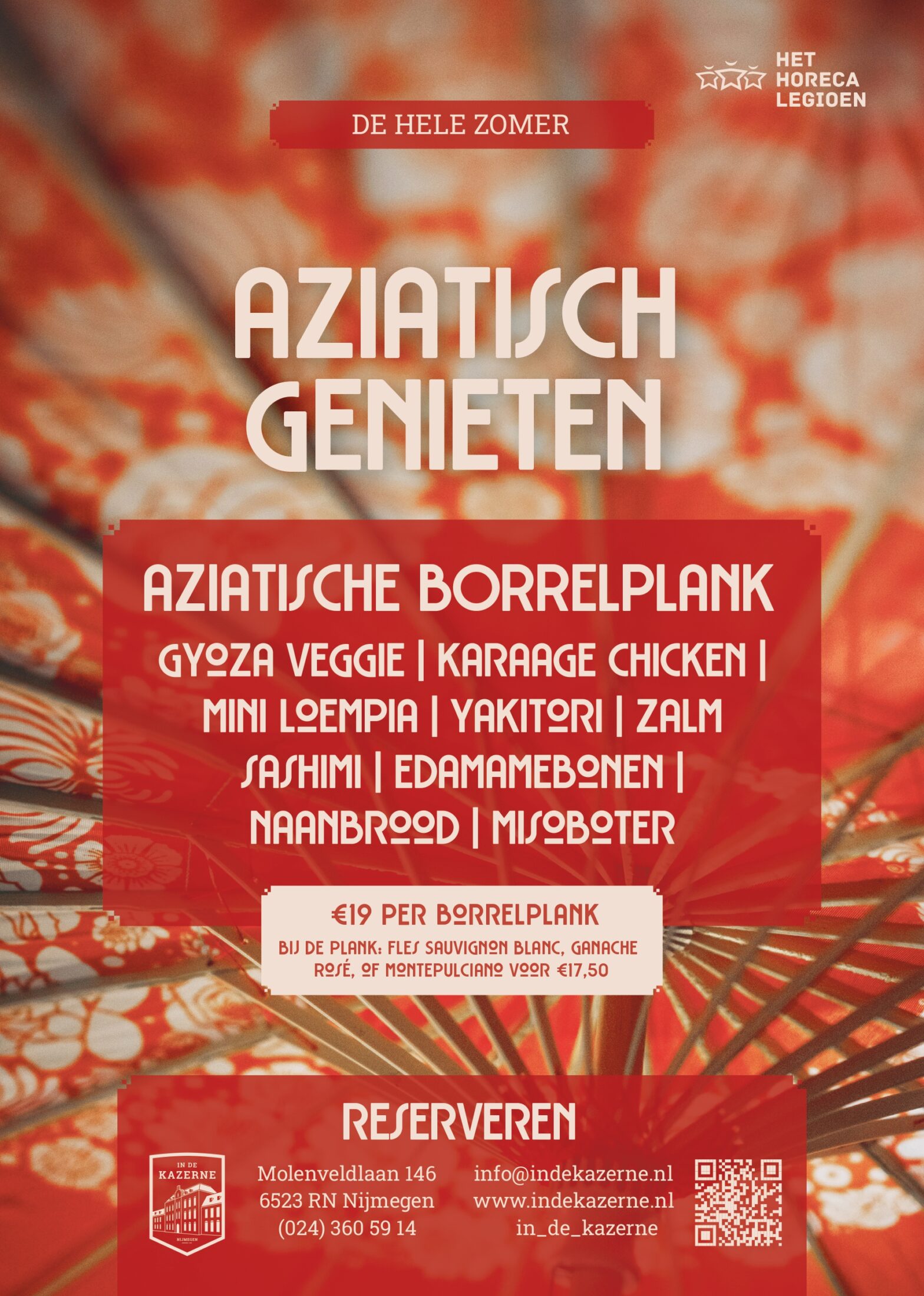Aziatisch genieten - in de kazerne - poster
